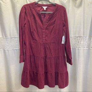 Corduroy tiered dress